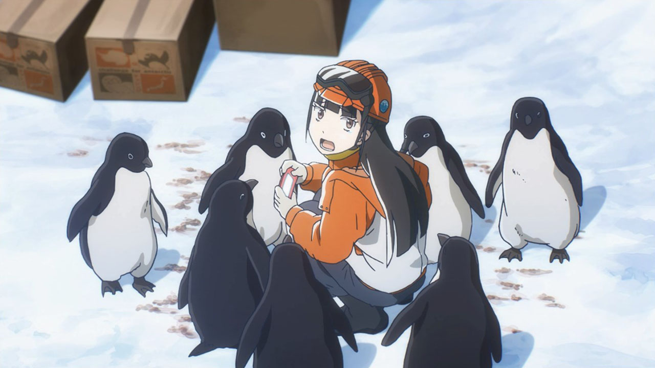 Sora yori mo Tooi Basho, anime, sunset, penguins